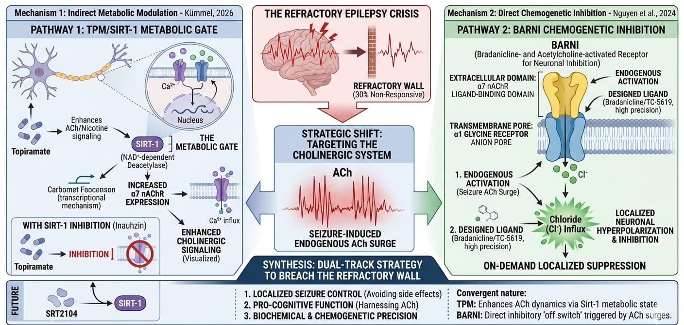 The Cholinergic Revolution: Redefining Antiepileptic Mechanisms through Sirt-1 and Chemogenetic Precision